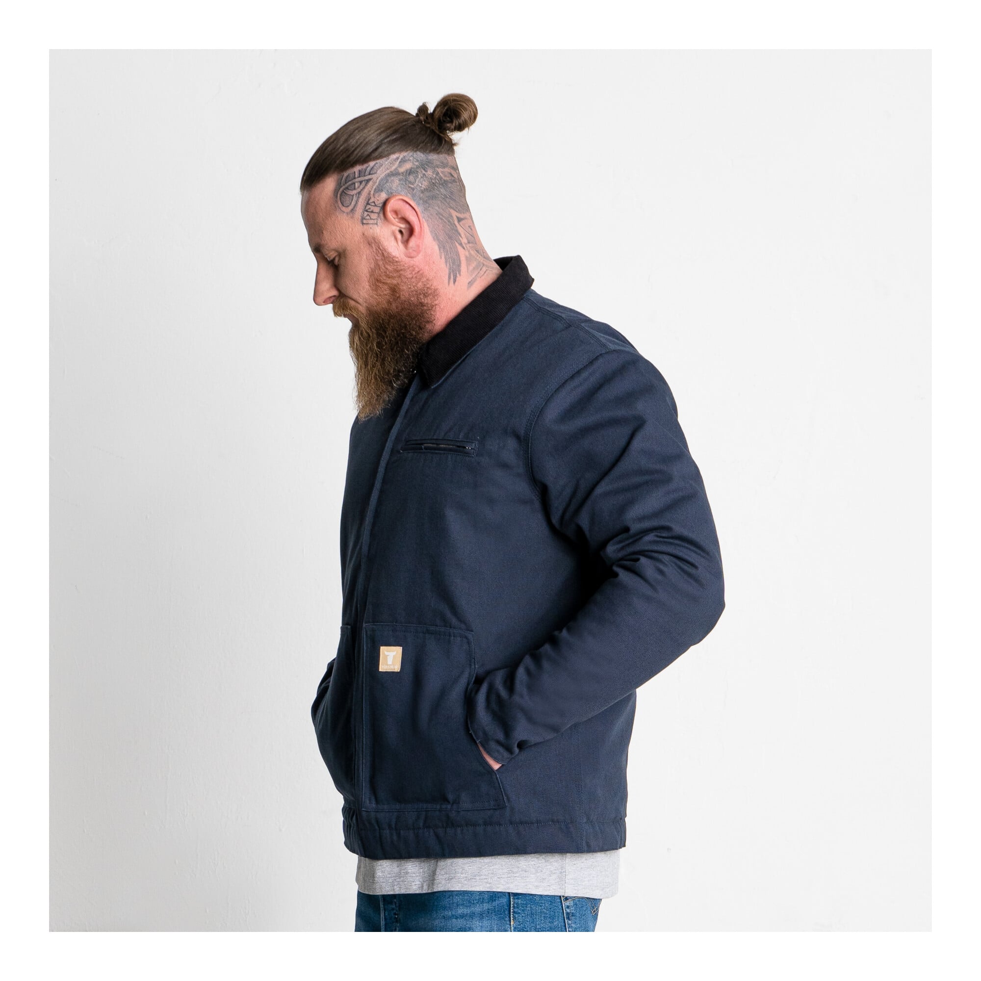 STIER Heavy Work Jacket Padded bci cotton M Navy