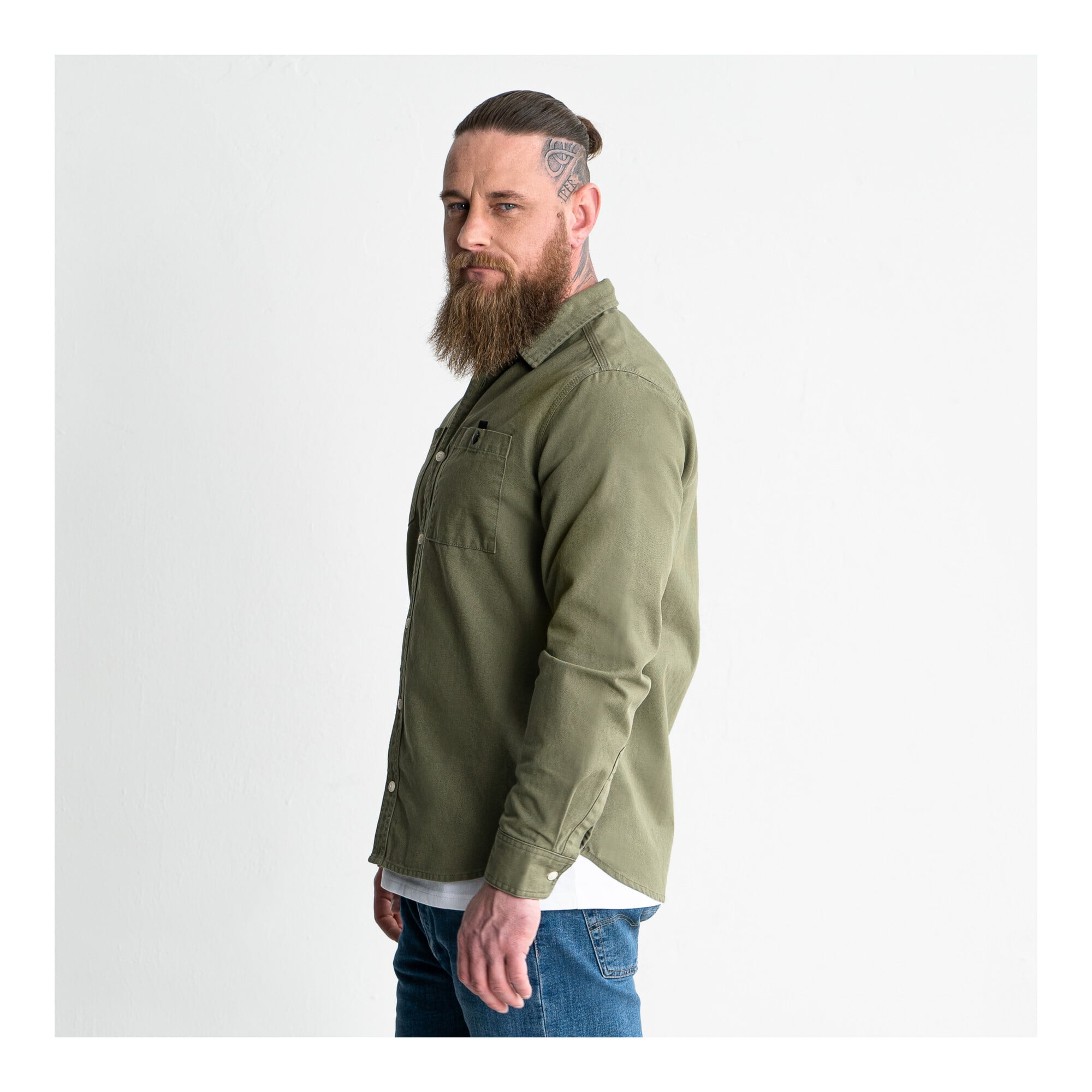 STIER Heavy Work Shirt Canvas bci cotton L Olive