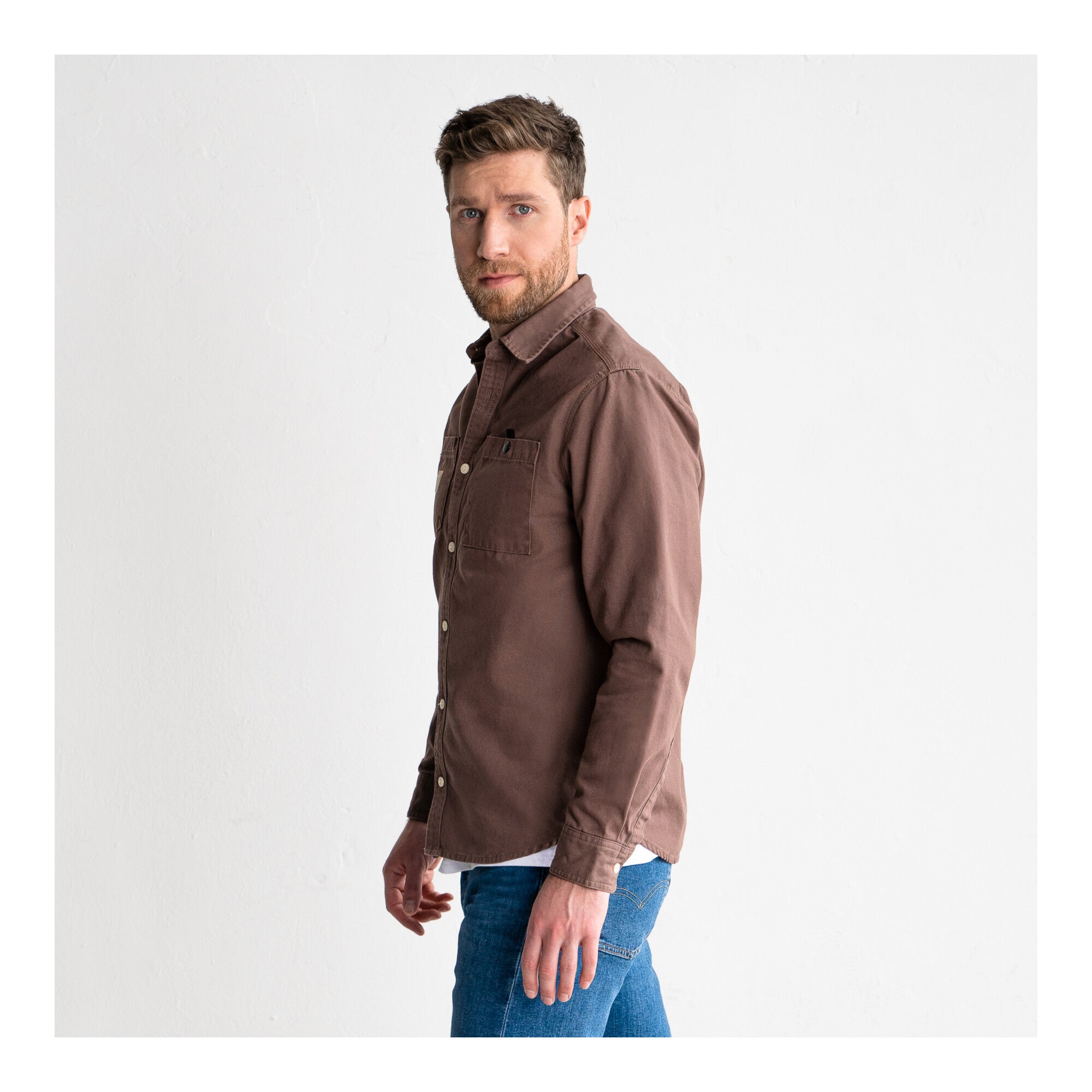 STIER Heavy Work Shirt Canvas bci cotton L Signature Brown