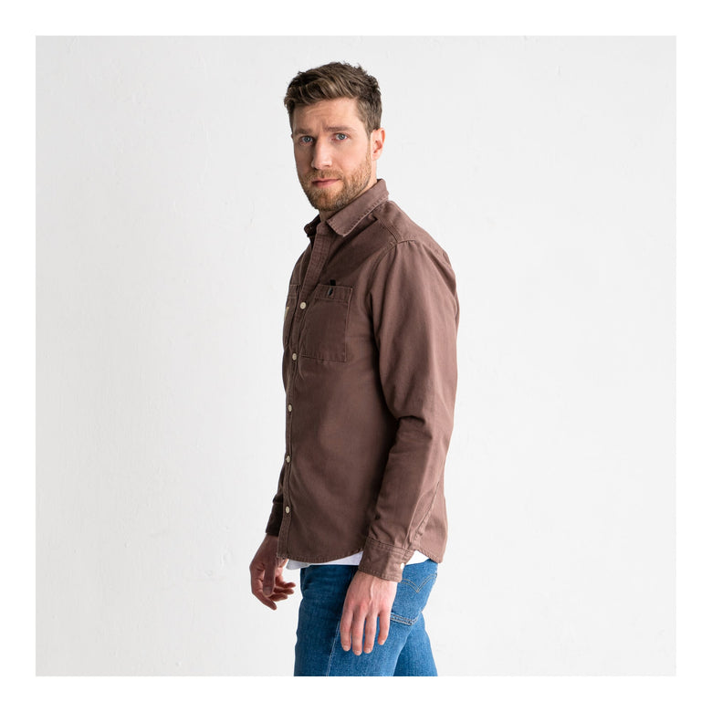 STIER Heavy Work Shirt Canvas bci cotton L Signature Brown