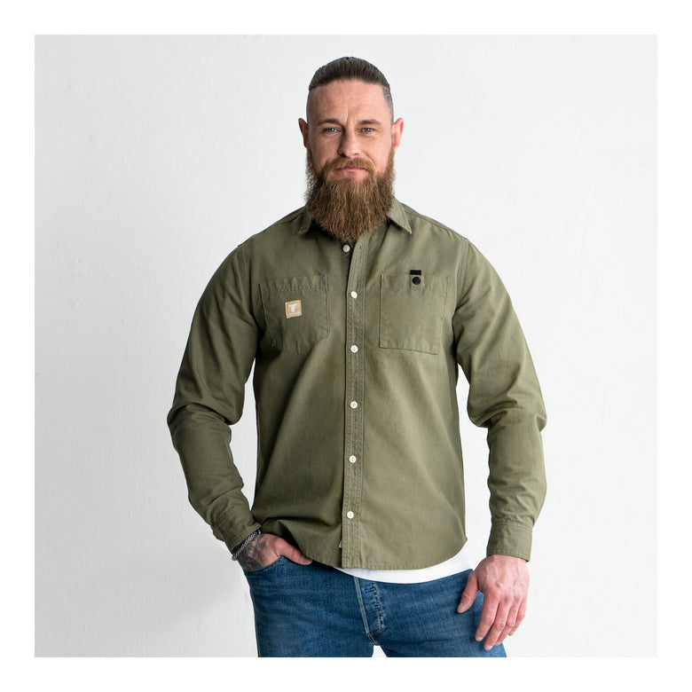 STIER Heavy Work Shirt Canvas bci cotton M Olive