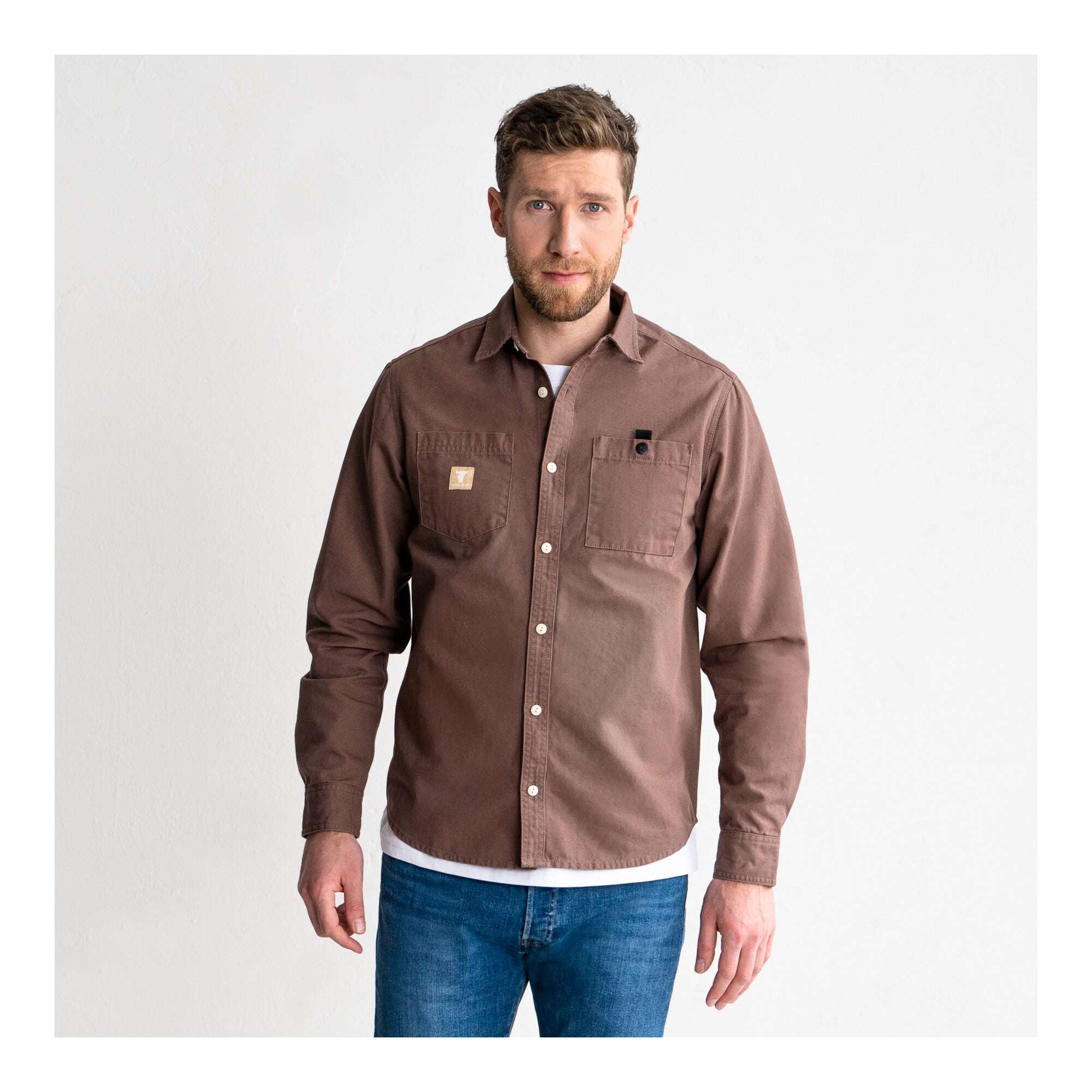 STIER Heavy Work Shirt Canvas bci cotton S Signature Brown