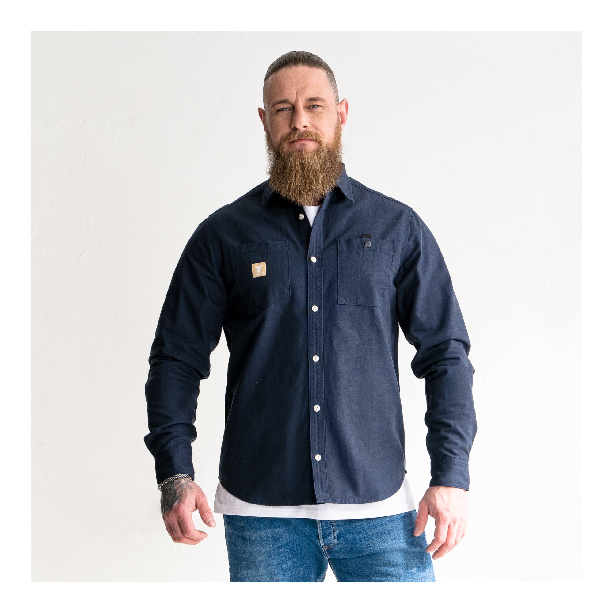STIER Heavy Work Shirt Canvas bci cotton XL Navy