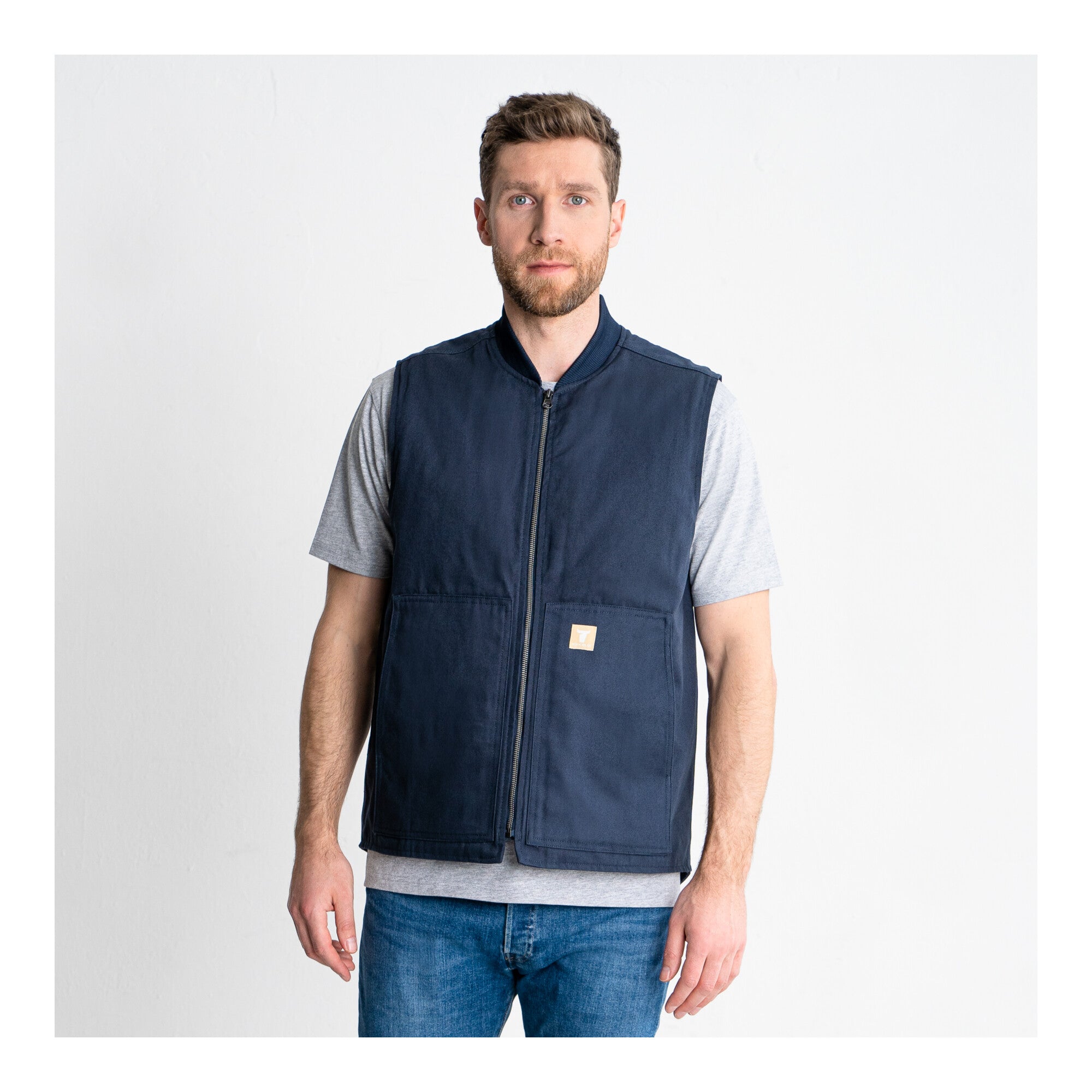 STIER Heavy Work Vest Padded bci cotton L Navy
