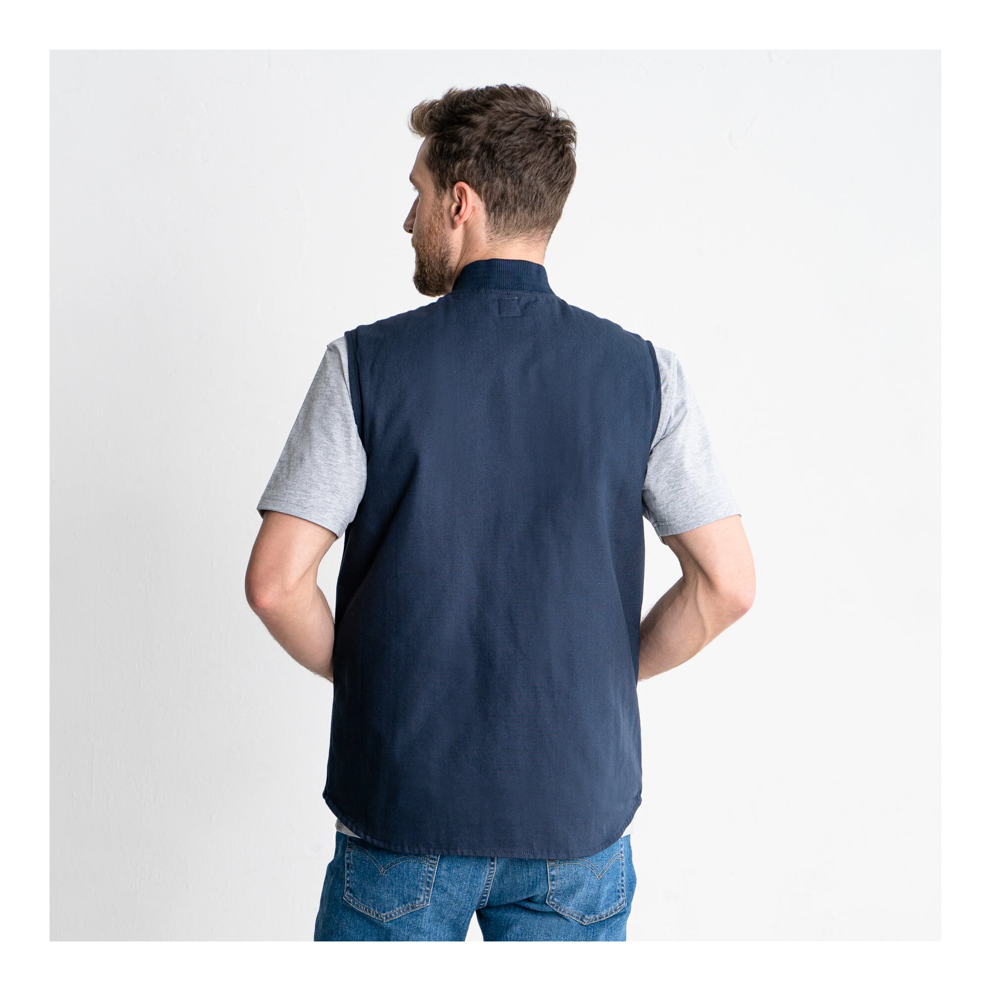 STIER Heavy Work Vest Padded bci cotton M Navy