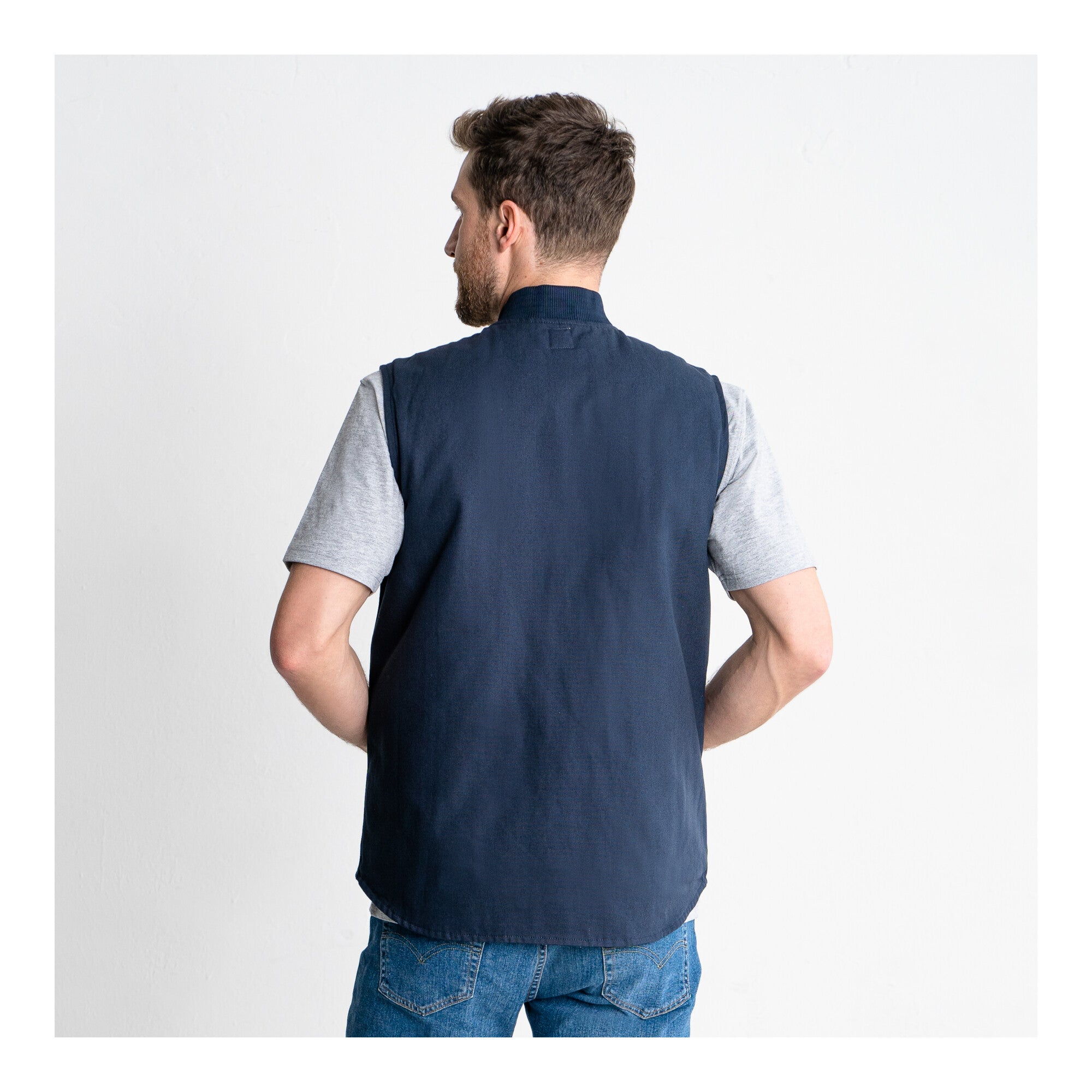 STIER Heavy Work Vest Padded bci cotton XL Navy