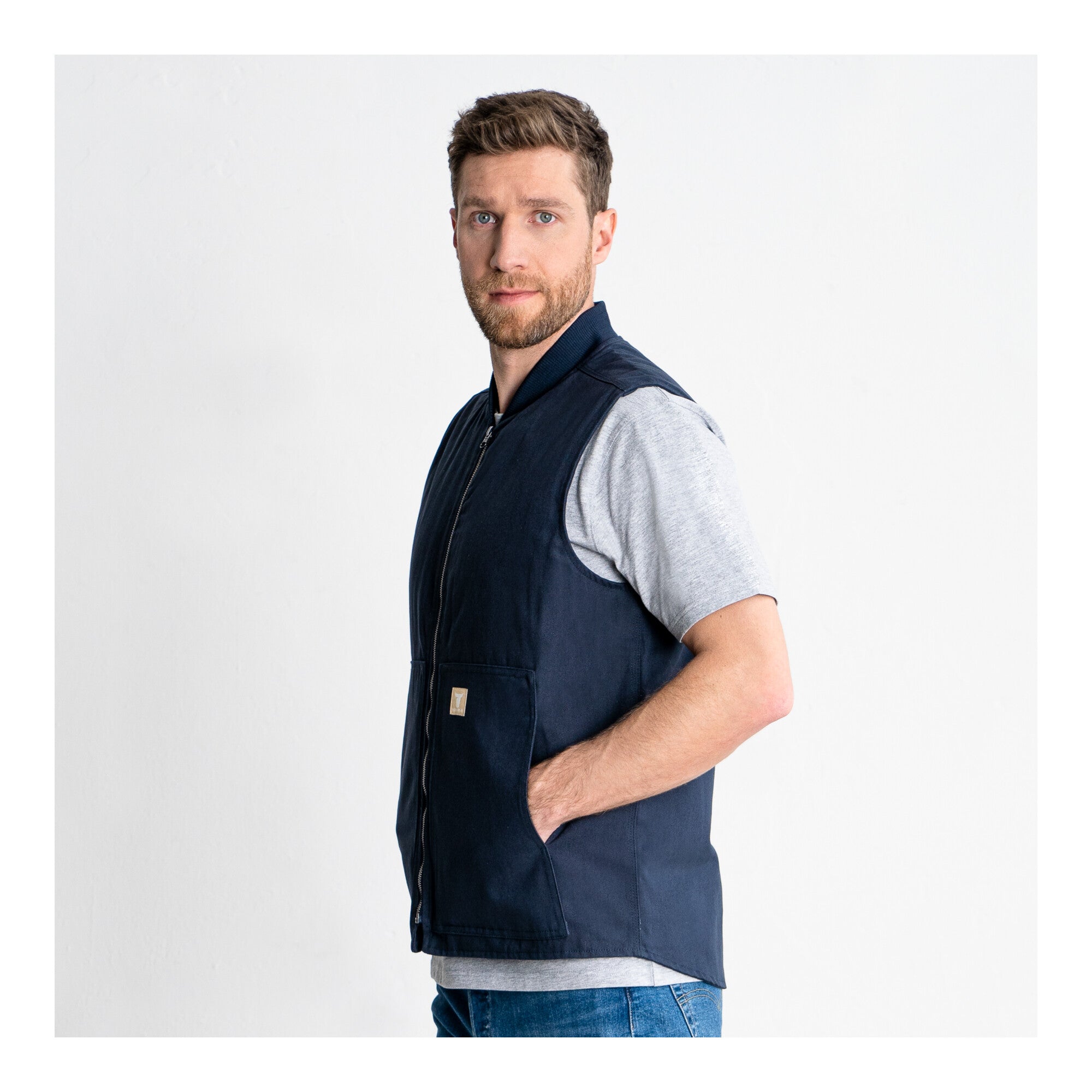 STIER Heavy Work Vest Padded bci cotton XXL Navy