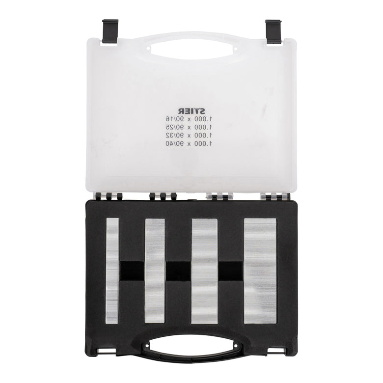 STIER staples type 90 in a practical tool case 16 25 32 40 mm 4 x