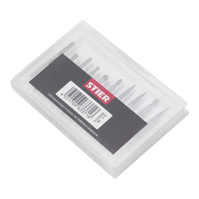 STIER HM burr set 10-piece 3 mm shank