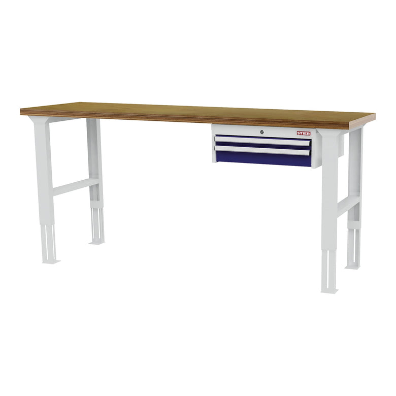 STIER Höhenverstellbare Werkbank mit 1x50 1x100 mm Schubladen BxTxH