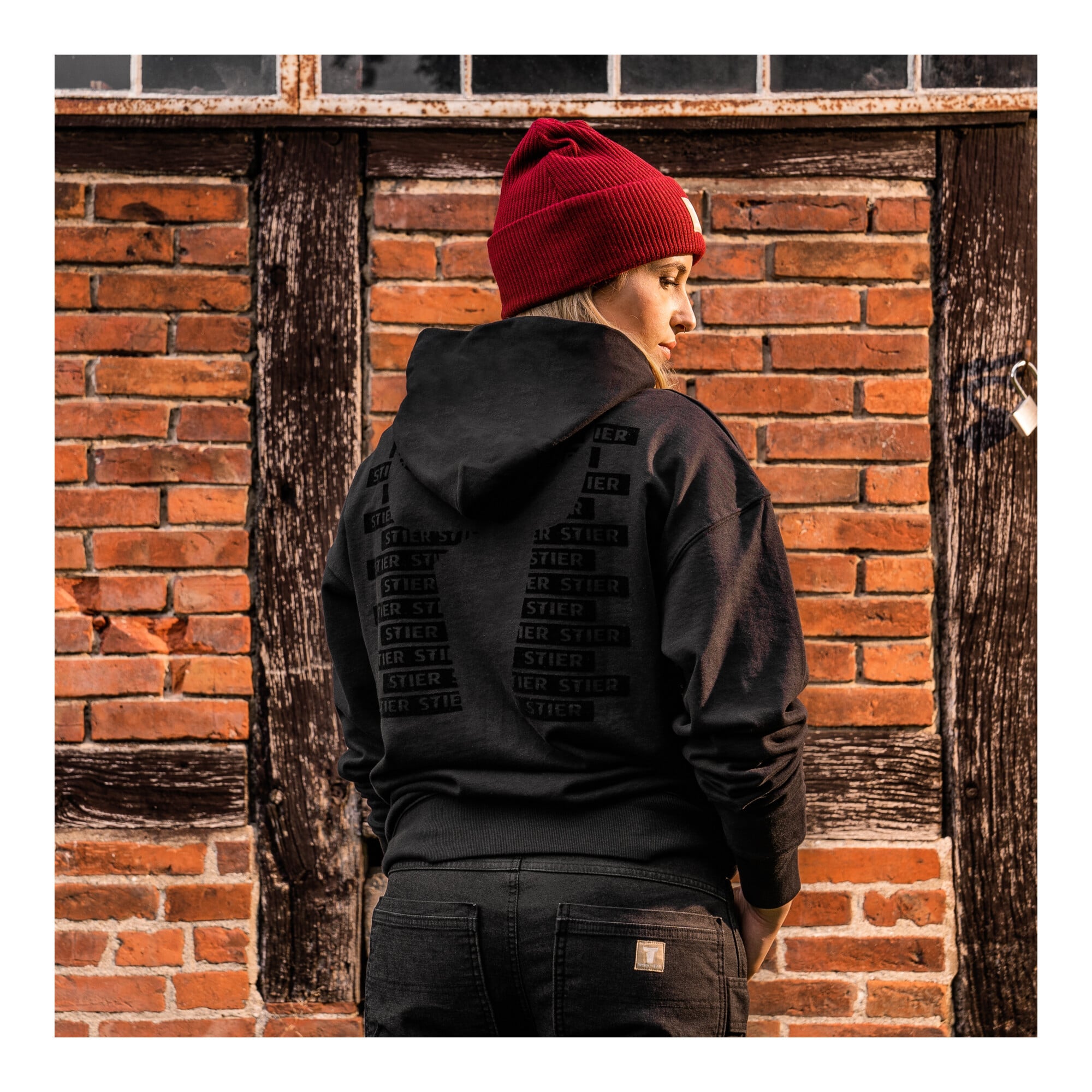 STIER Hoodie M Black