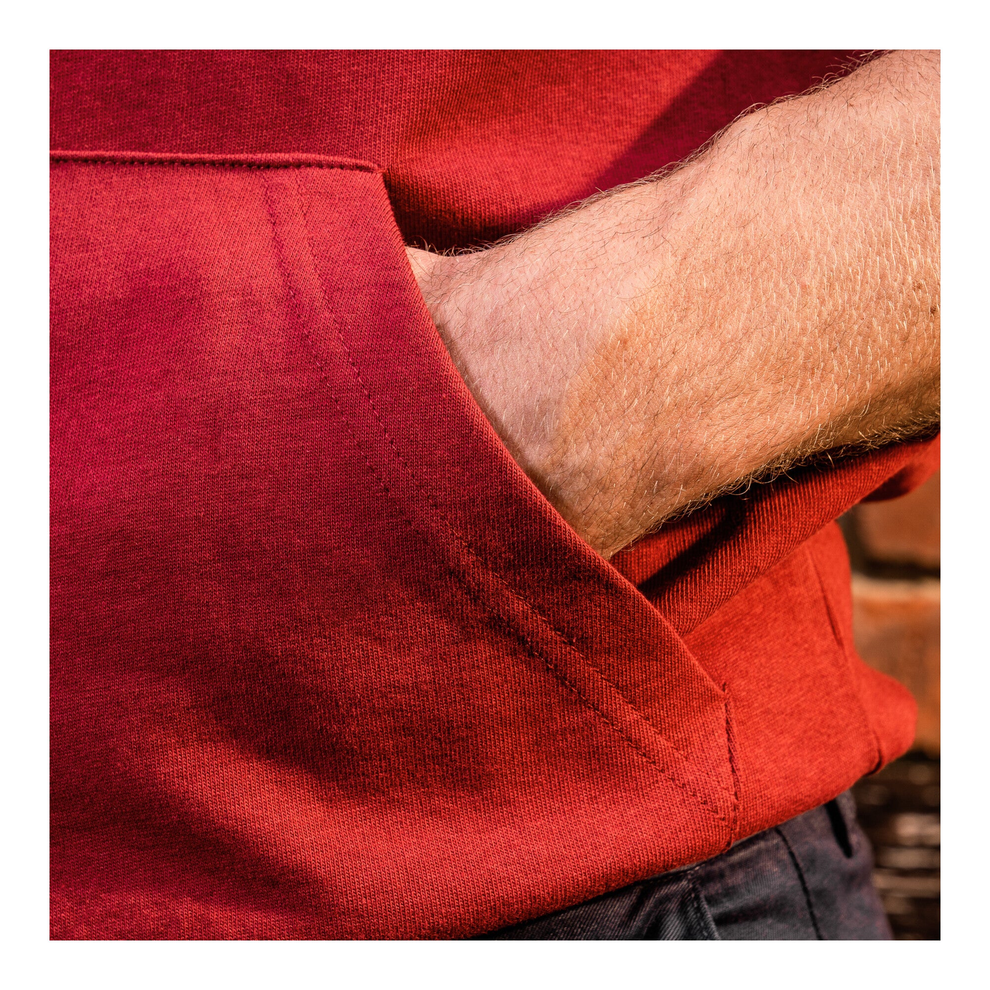 STIER Hoodie S Deep Red