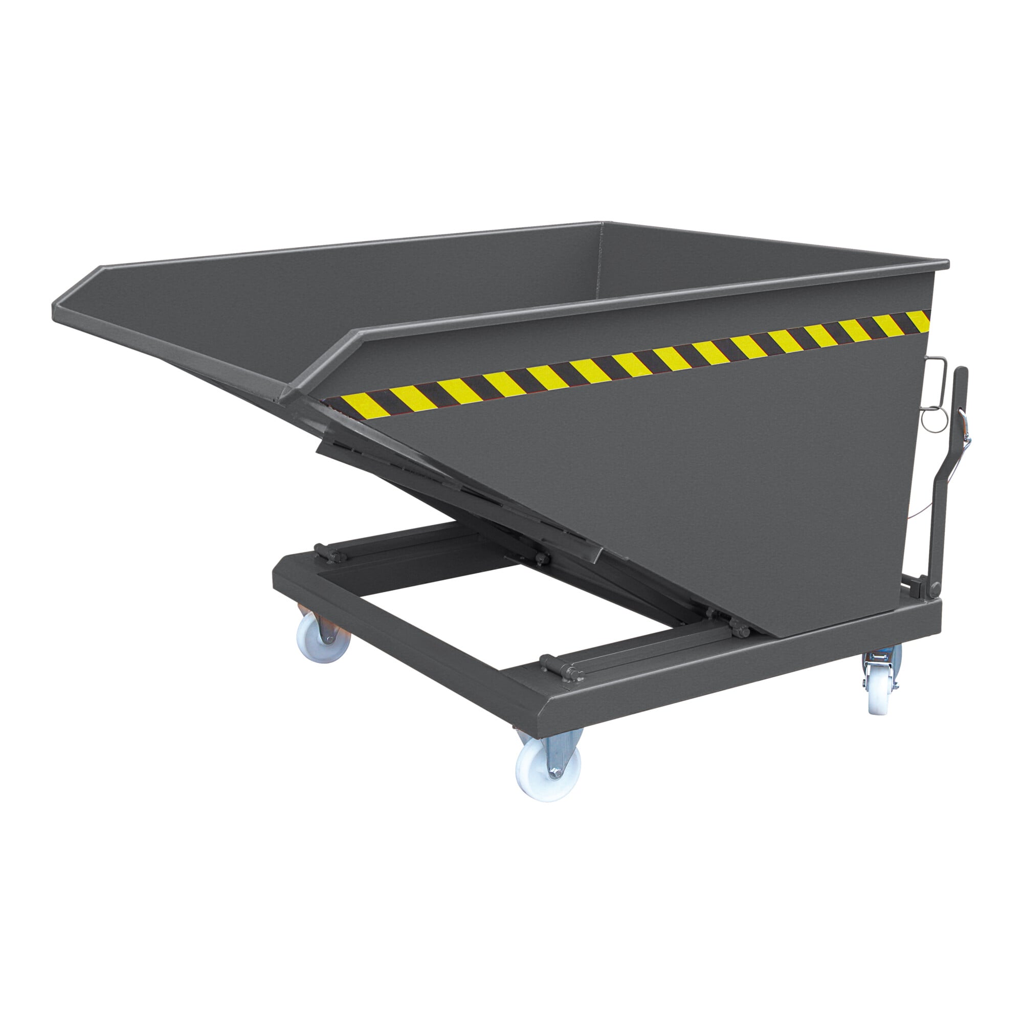 STIER tipping container with scissor-tilting mechanism 500l 1000kg anthracite grey