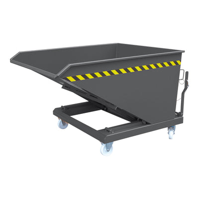 STIER tipping container with scissor-tilting mechanism 500l 1000kg anthracite grey