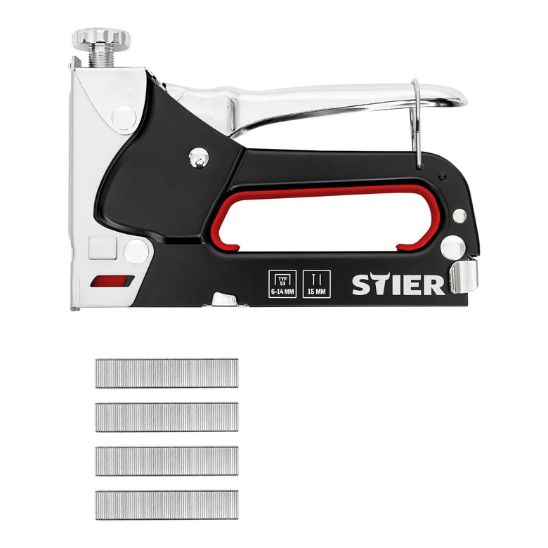 STIER Combi Hand Tacker KHT-100 3 in 1 + 300 Staples Type 53