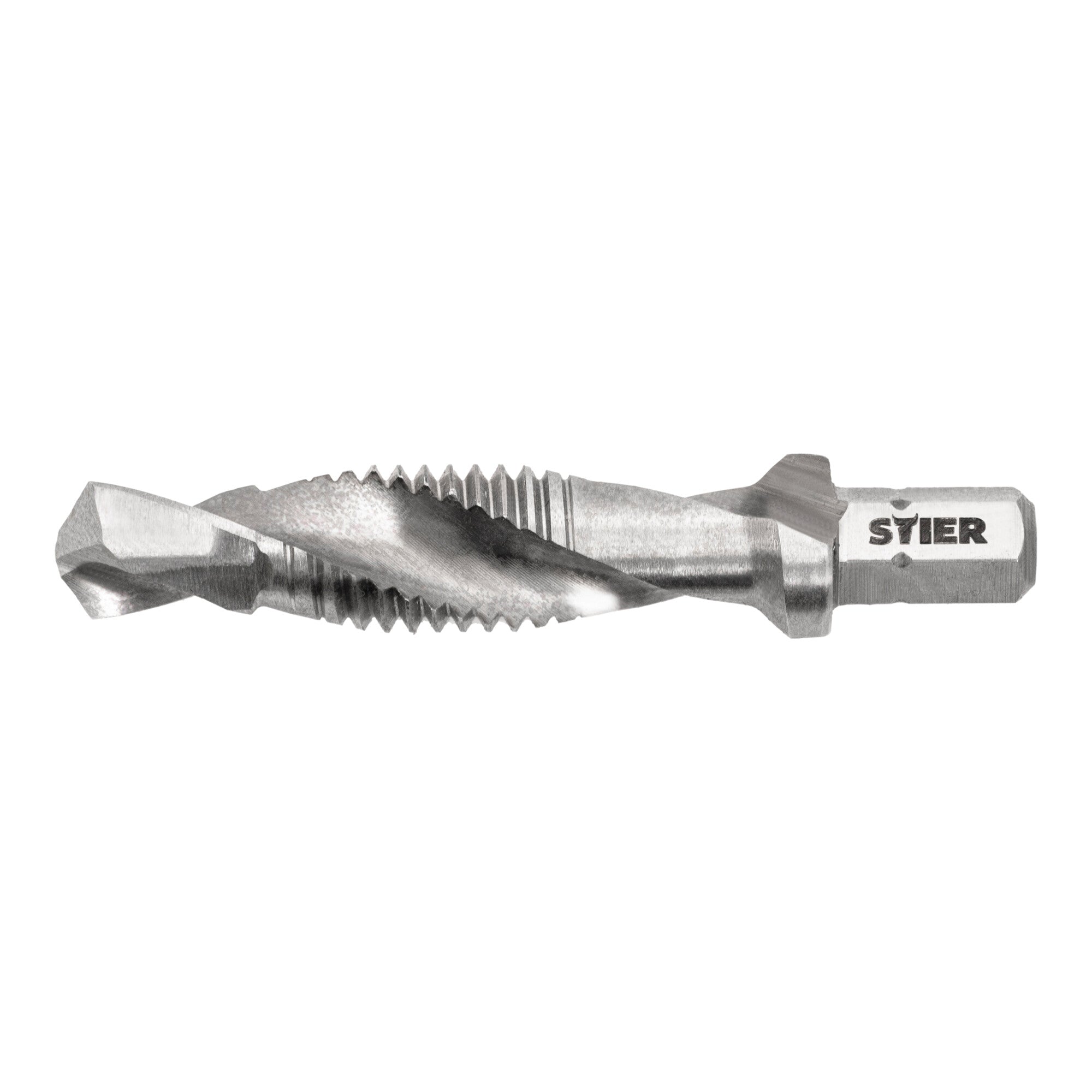 STIER combination tap bit M3 to M10 DIN 3126 HSS-G 1/4" hexagon