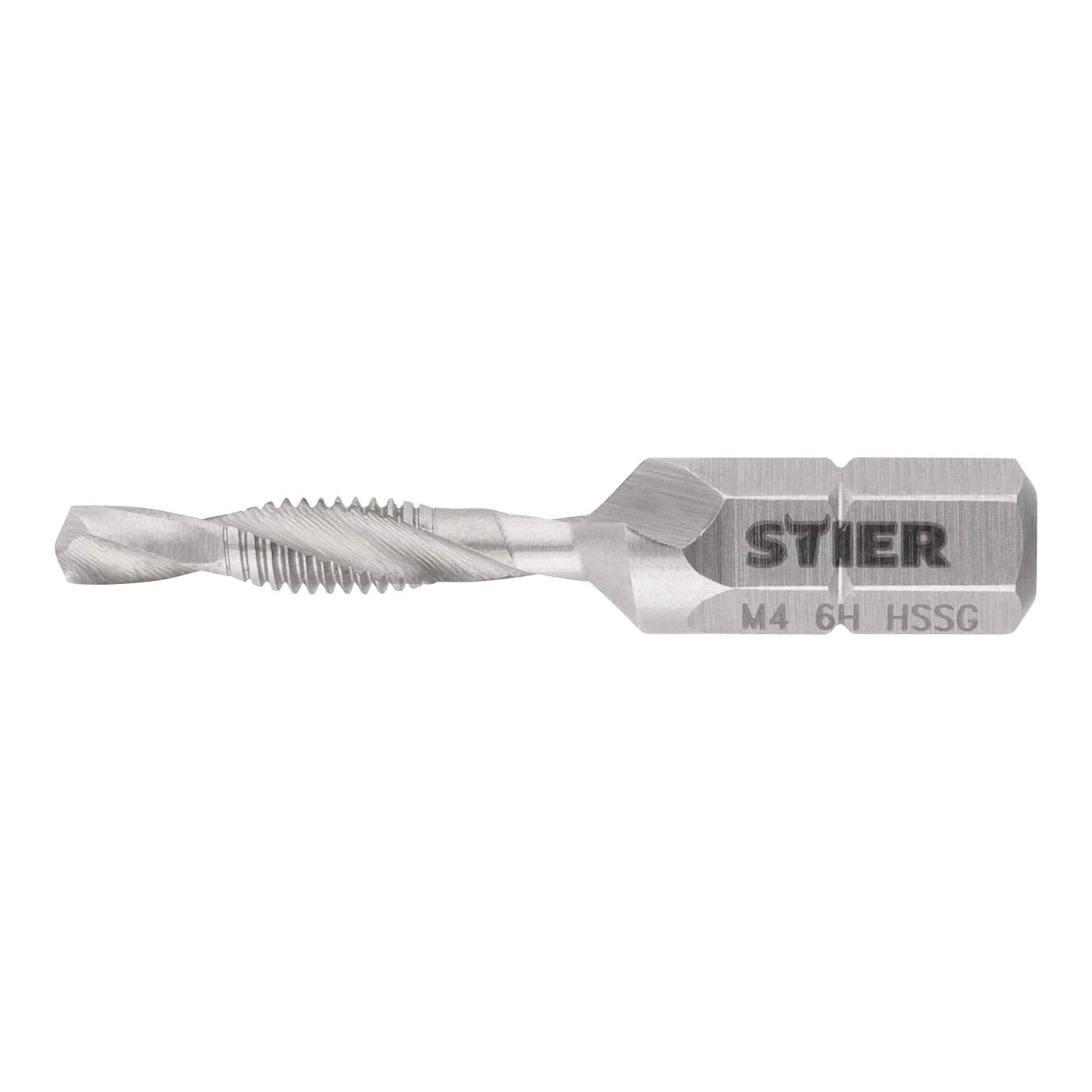 STIER Kombigewindebohrer Bit M3 bis M10 DIN 3126 HSS-G 1/4"-Sechskant