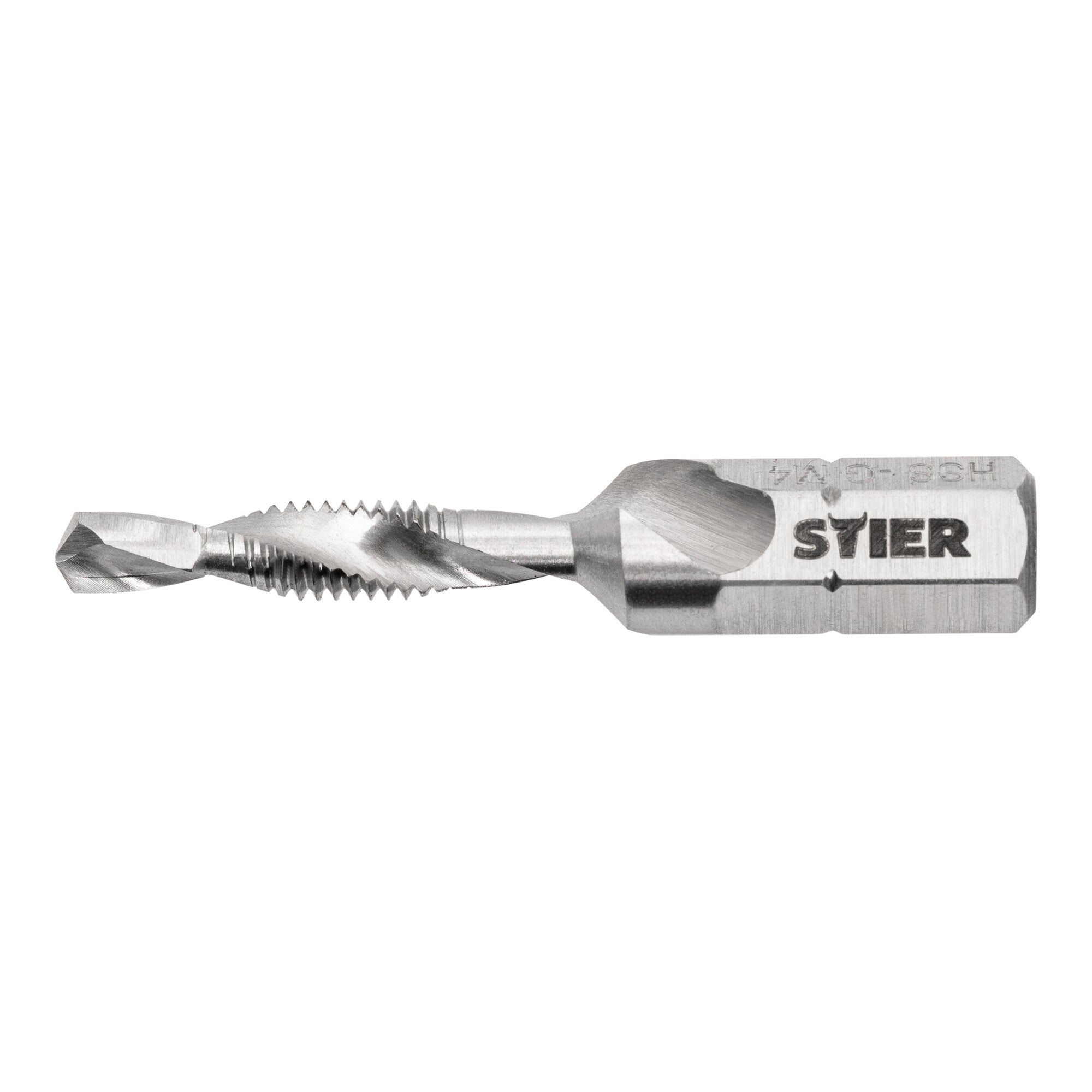STIER combination tap bit M3 to M10 DIN 3126 HSS-G 1/4" hexagon