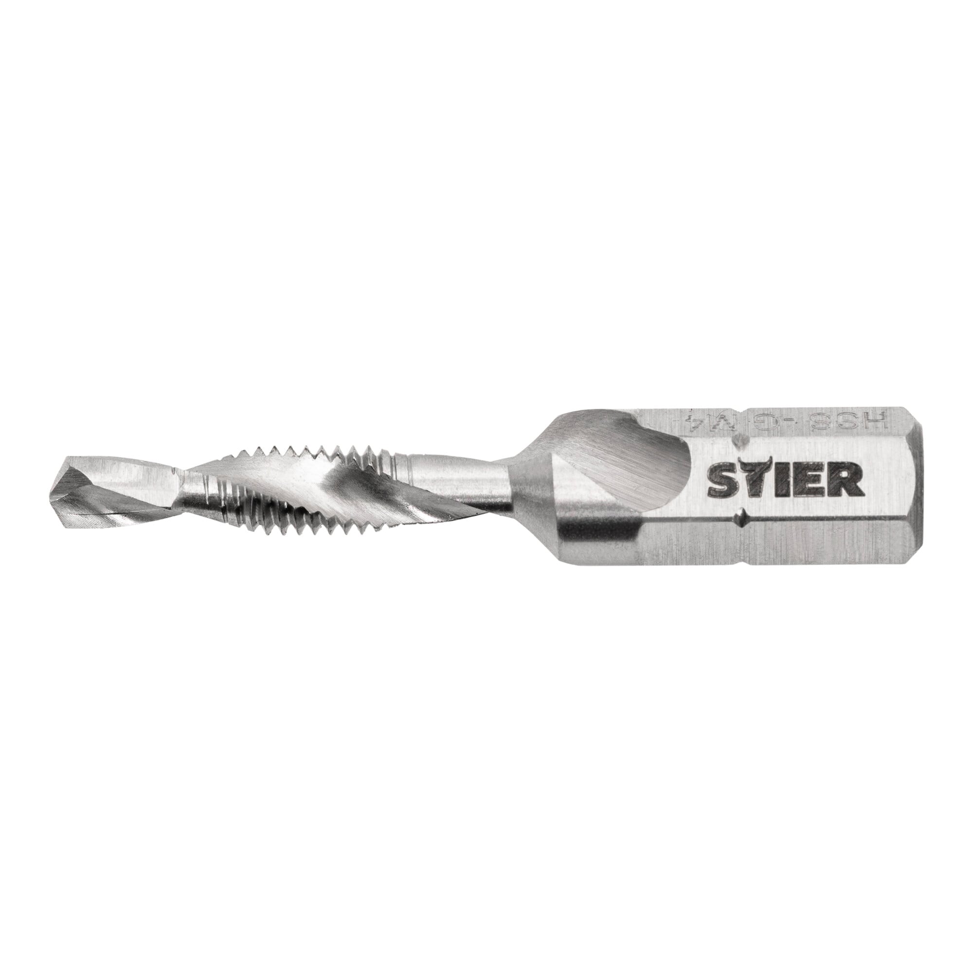 STIER Kombigewindebohrer Bit M3 bis M10 DIN 3126 HSS-G 1/4"-Sechskant