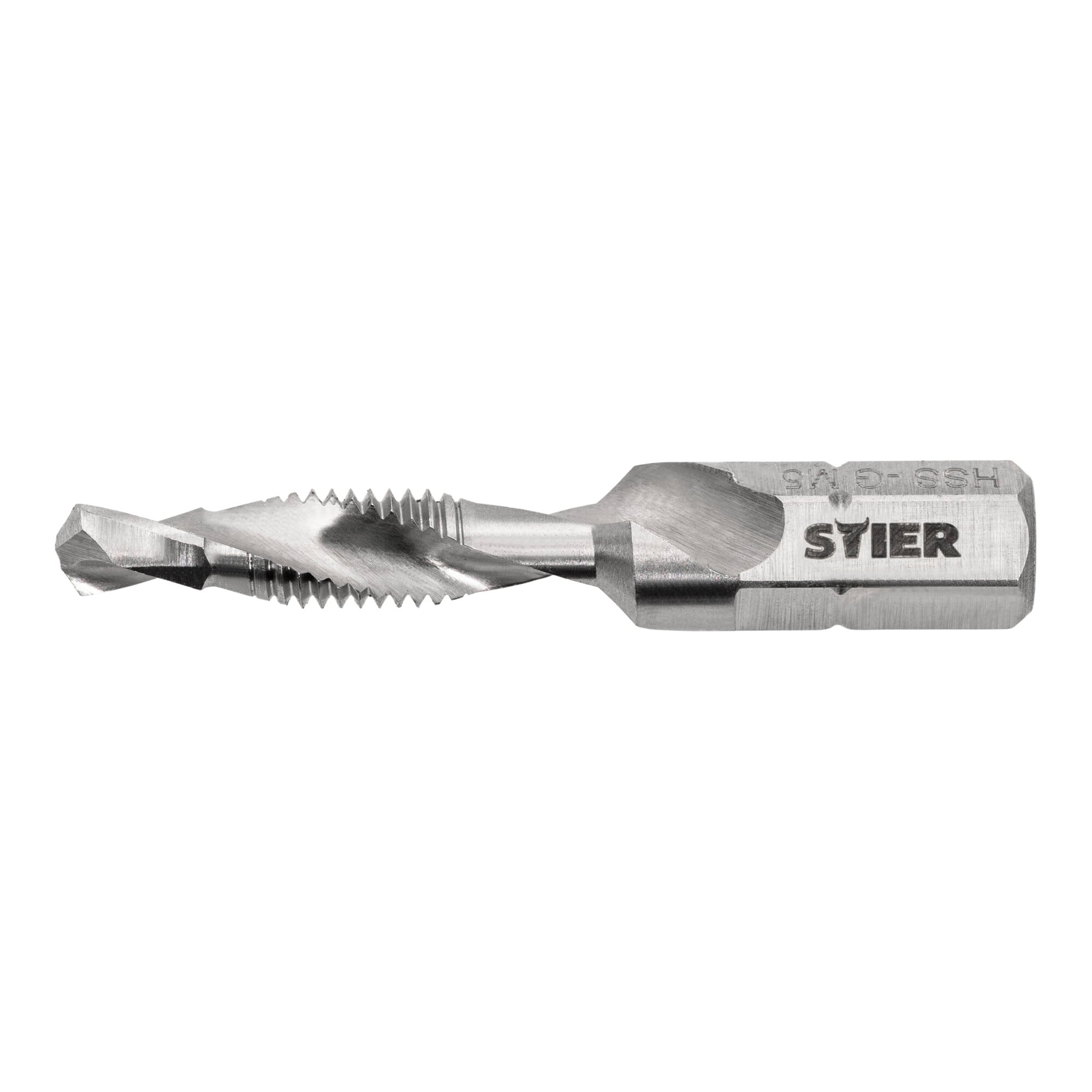 STIER Kombigewindebohrer Bit M3 bis M10 DIN 3126 HSS-G 1/4"-Sechskant
