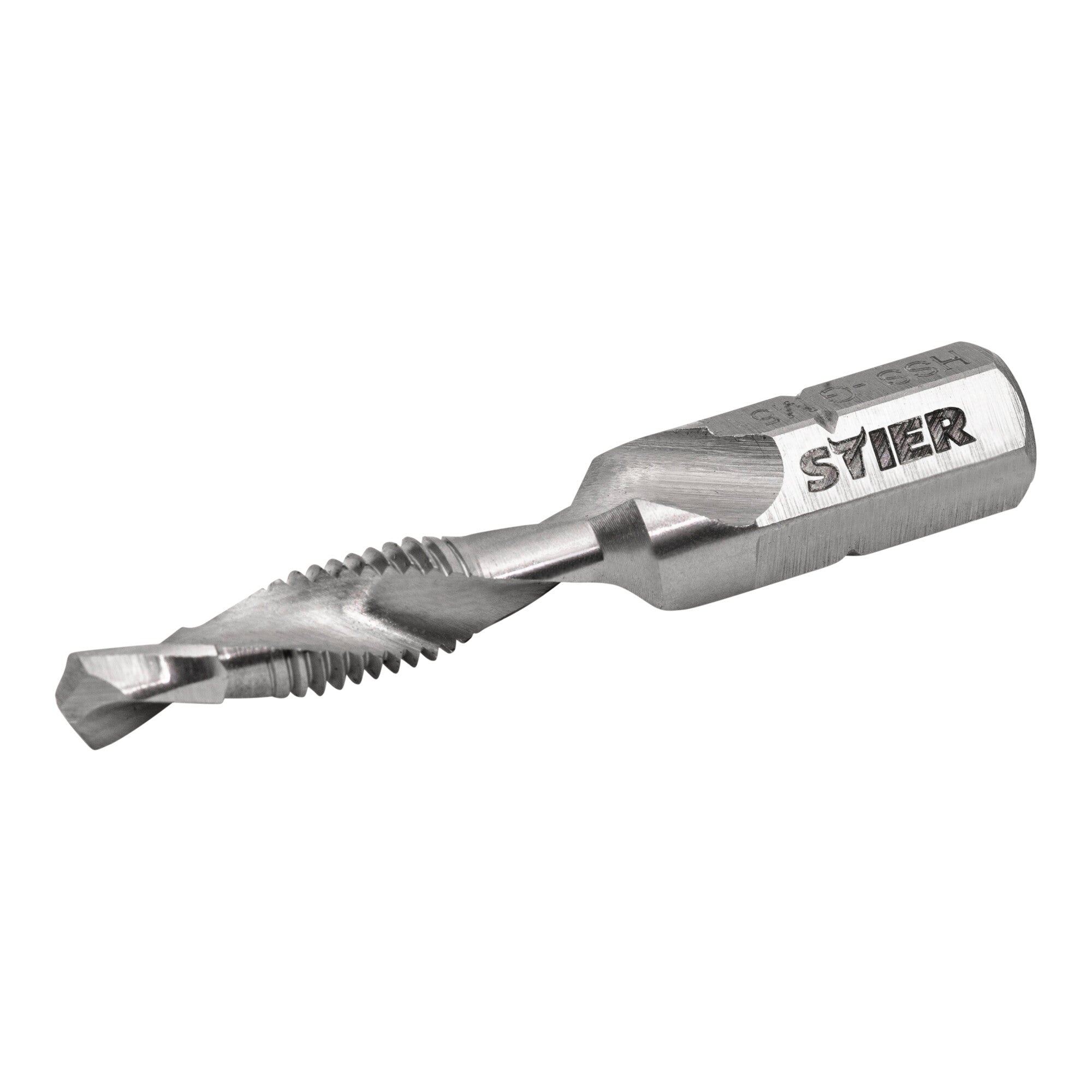 STIER combination tap bit M3 to M10 DIN 3126 HSS-G 1/4" hexagon