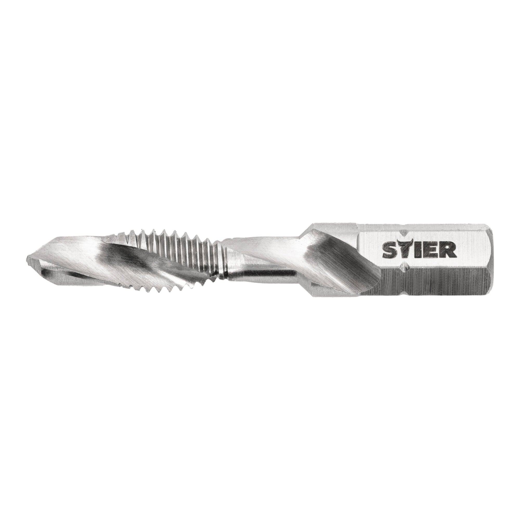 STIER combination tap bit M3 to M10 DIN 3126 HSS-G 1/4" hexagon