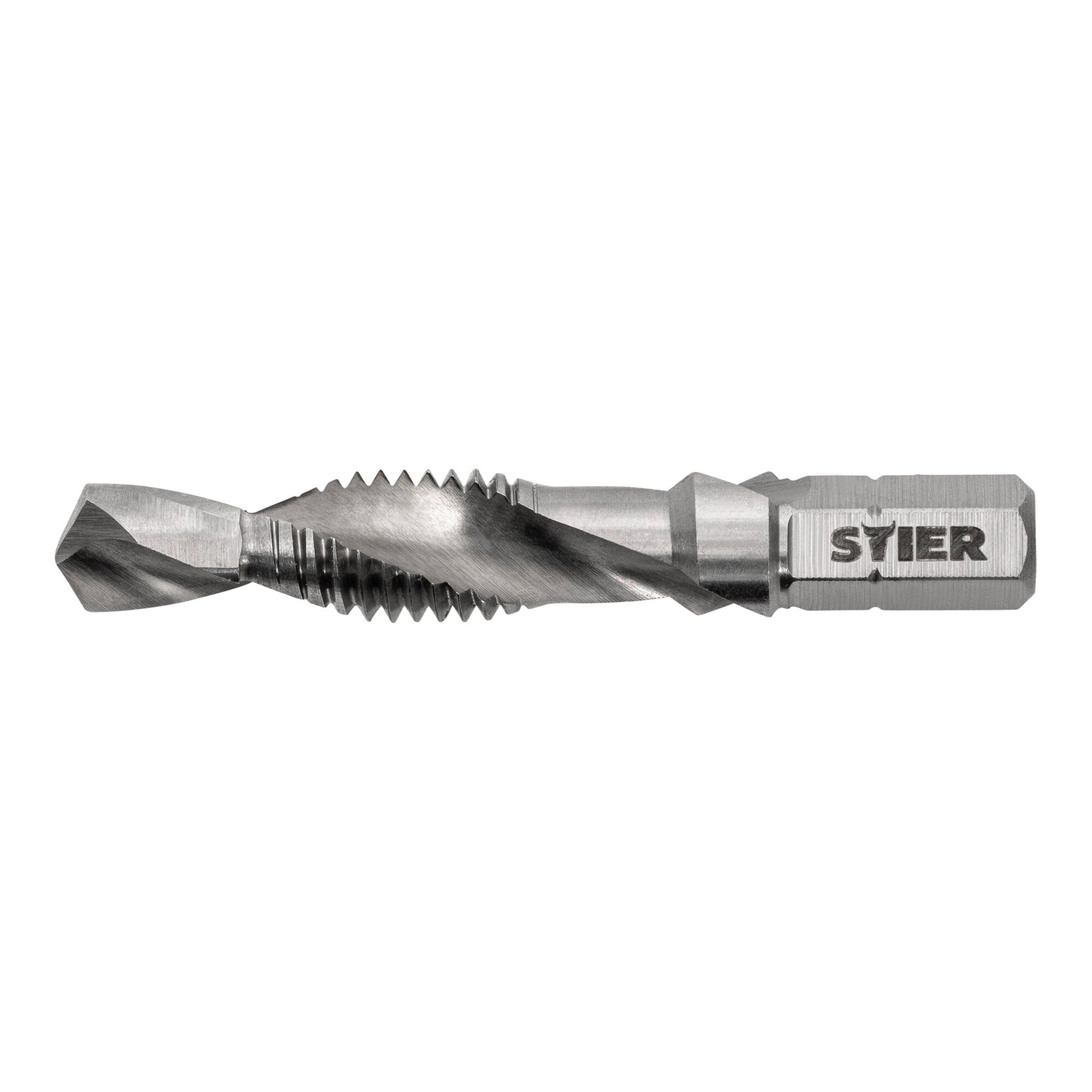 STIER combination tap bit M3 to M10 DIN 3126 HSS-G 1/4" hexagon
