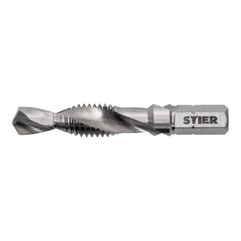 STIER combination tap bit M3 to M10 DIN 3126 HSS-G 1/4" hexagon