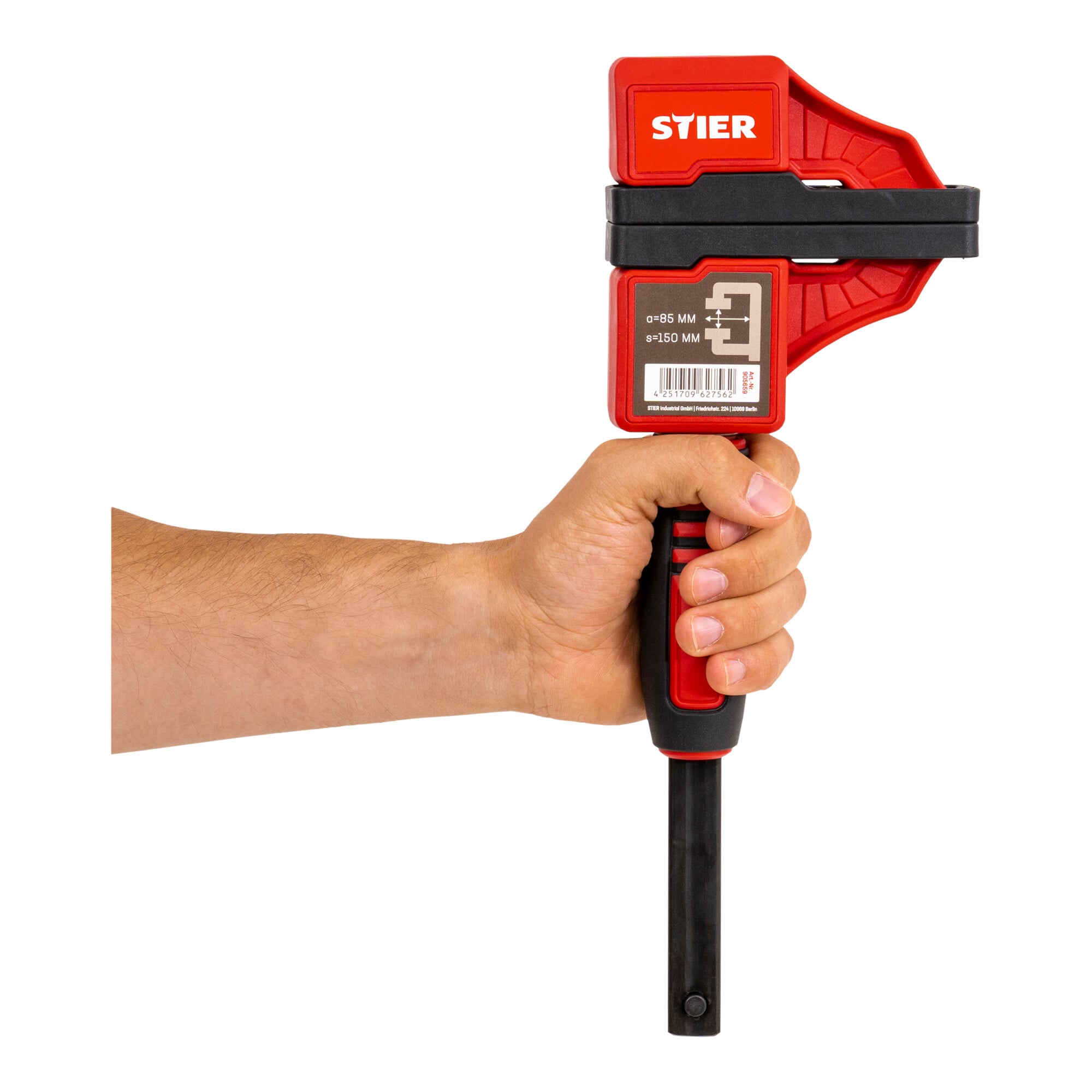 STIER compact clamp ideal for working in tight spaces 150 mm clamping width 60 mm