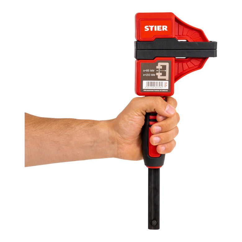 STIER compact clamp ideal for working in tight spaces 150 mm clamping width 60 mm