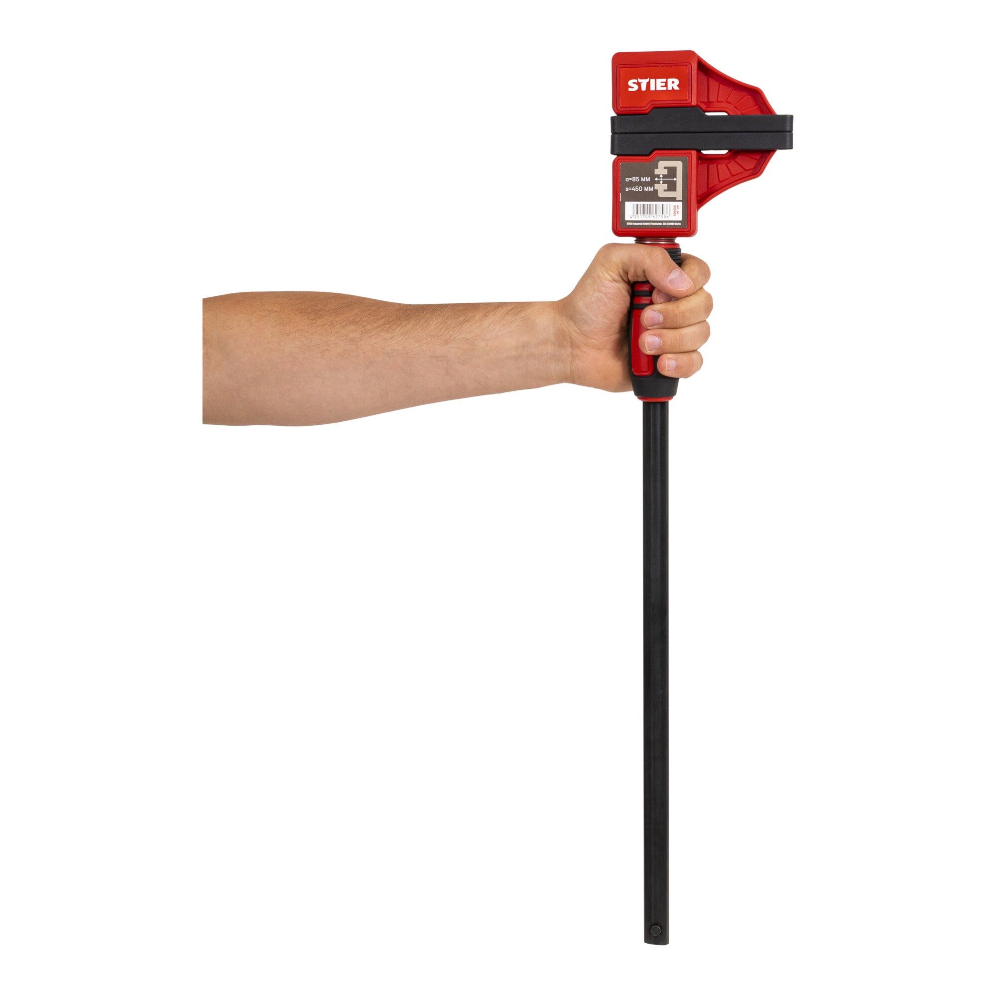 STIER compact clamp ideal for working in confined spaces 450 mm clamping width 60 mm