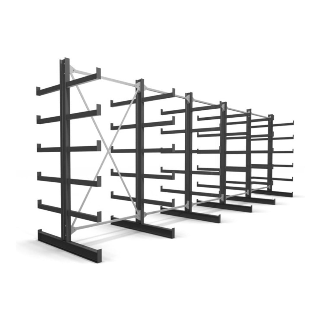 STIER cantilever rack double-sided 5 levels storage rack with various field numbers