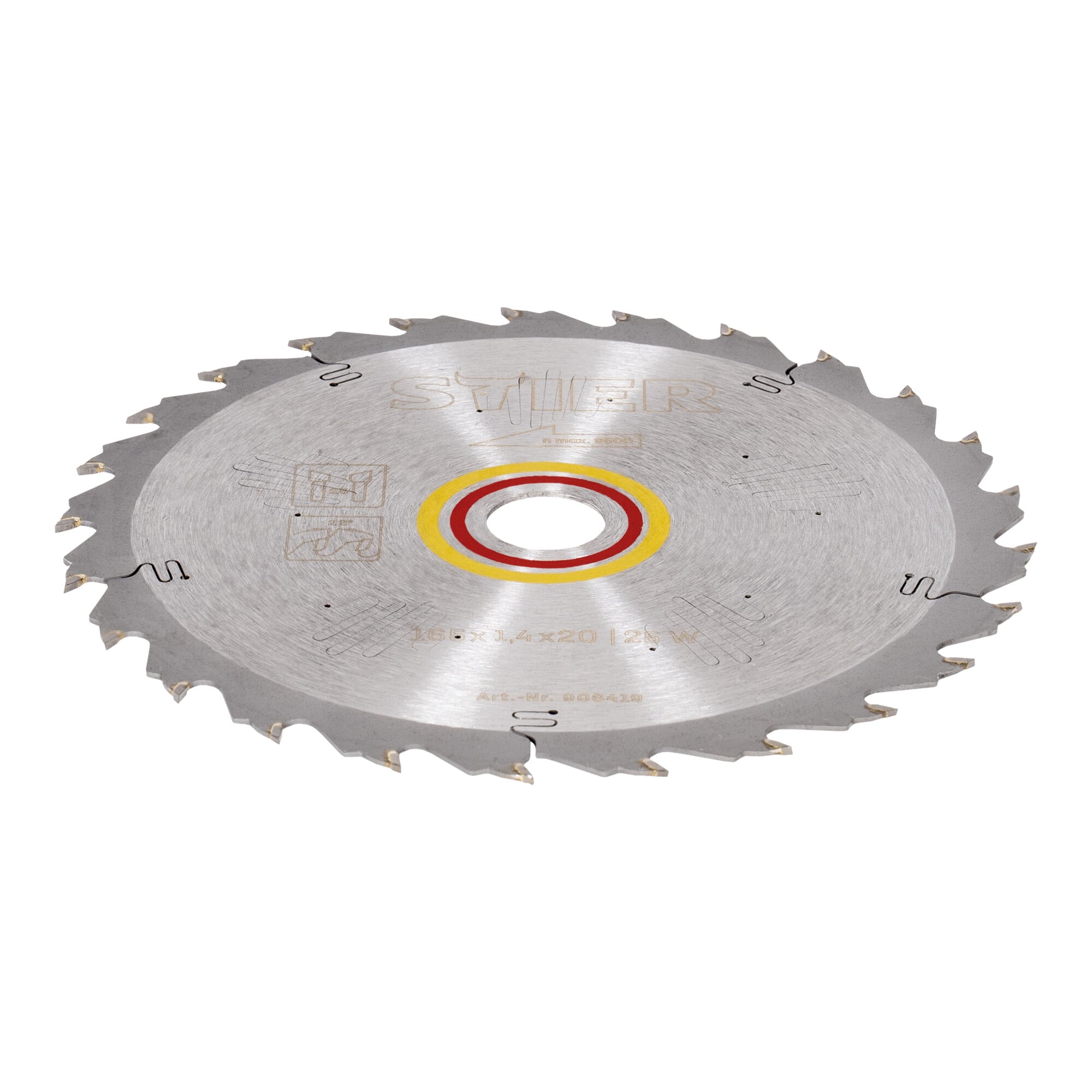 STIER circular saw blade wood 165 x 1.9 x 20 25W 23° chip angle