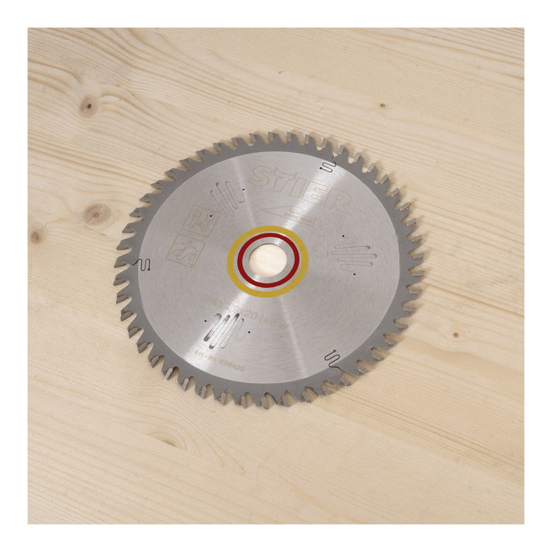 STIER circular saw blade wood 165 x 1.9 x 20 48W 15° chip angle