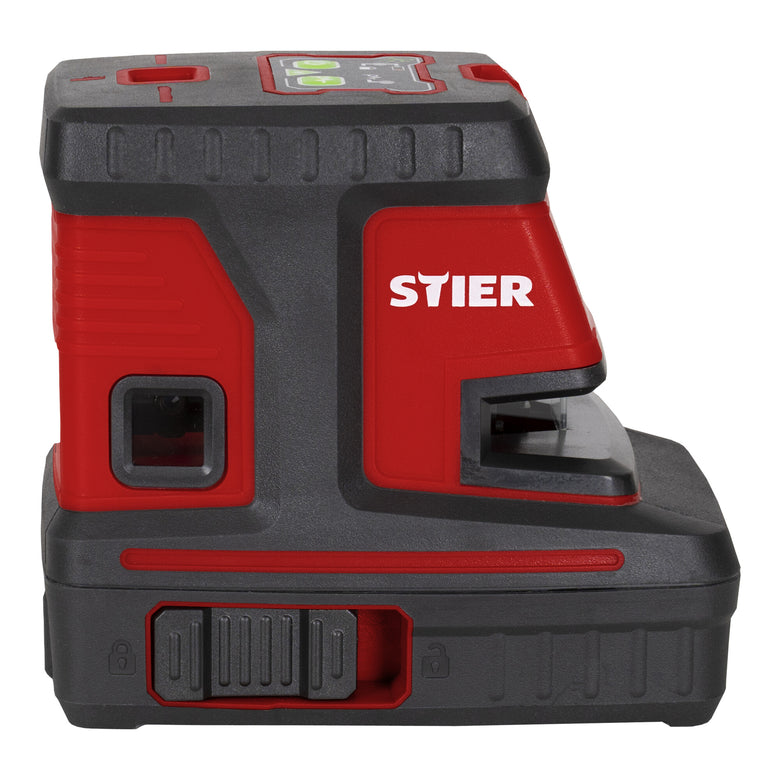 STIER cross line laser 150° x 130° with 5 plumb points green