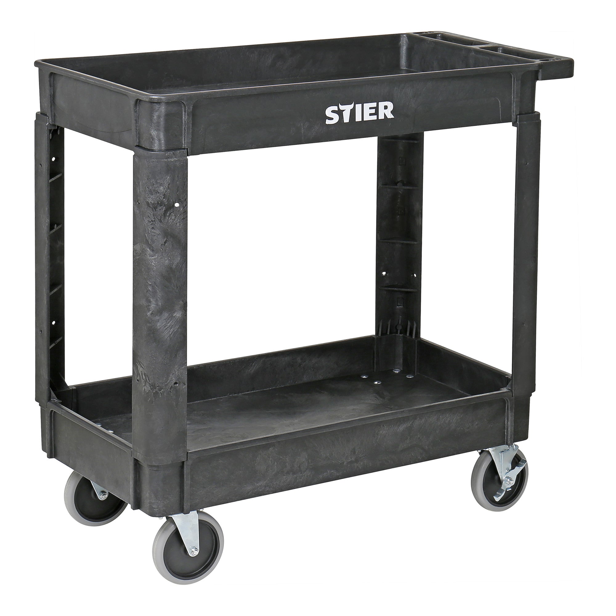 STIER plastic multi-purpose trolley with 2 or 3 levels, multi-purpose trolley up to 250 kg