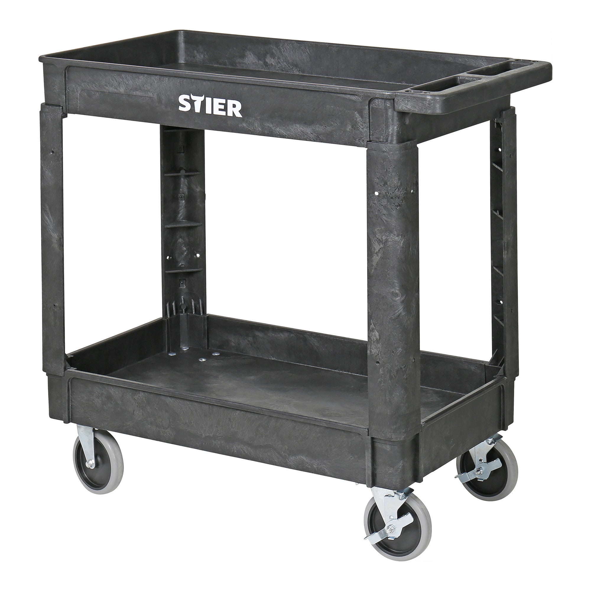 STIER plastic multi-purpose trolley with 2 or 3 levels, multi-purpose trolley up to 250 kg