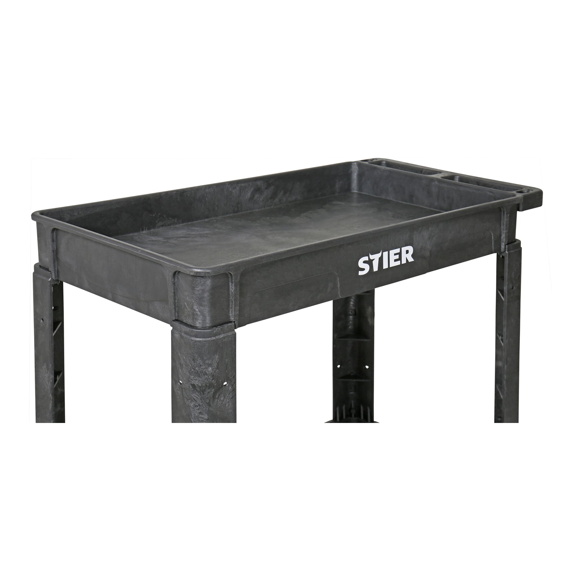 STIER plastic multi-purpose trolley with 2 or 3 levels, multi-purpose trolley up to 250 kg