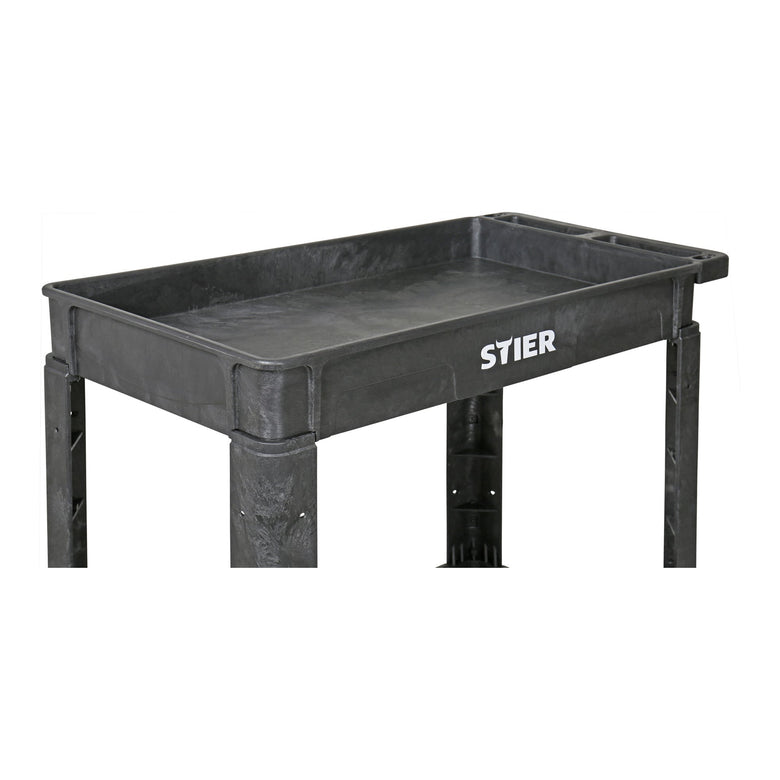 STIER plastic multi-purpose trolley with 2 or 3 levels, multi-purpose trolley up to 250 kg
