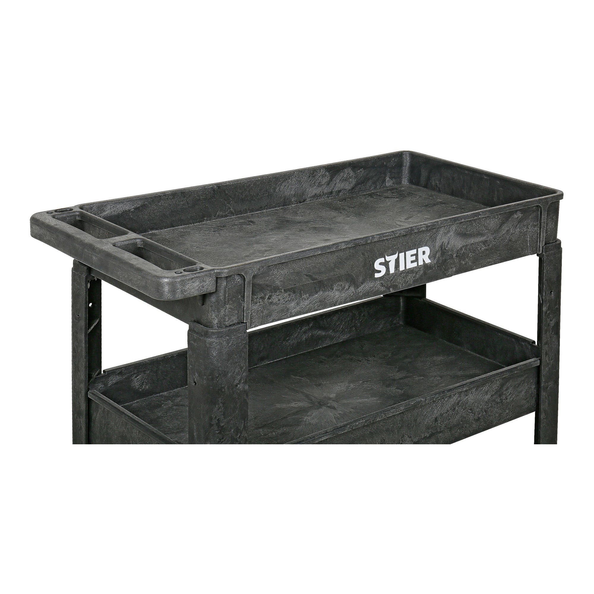STIER plastic multi-purpose trolley with 2 or 3 levels, multi-purpose trolley up to 250 kg