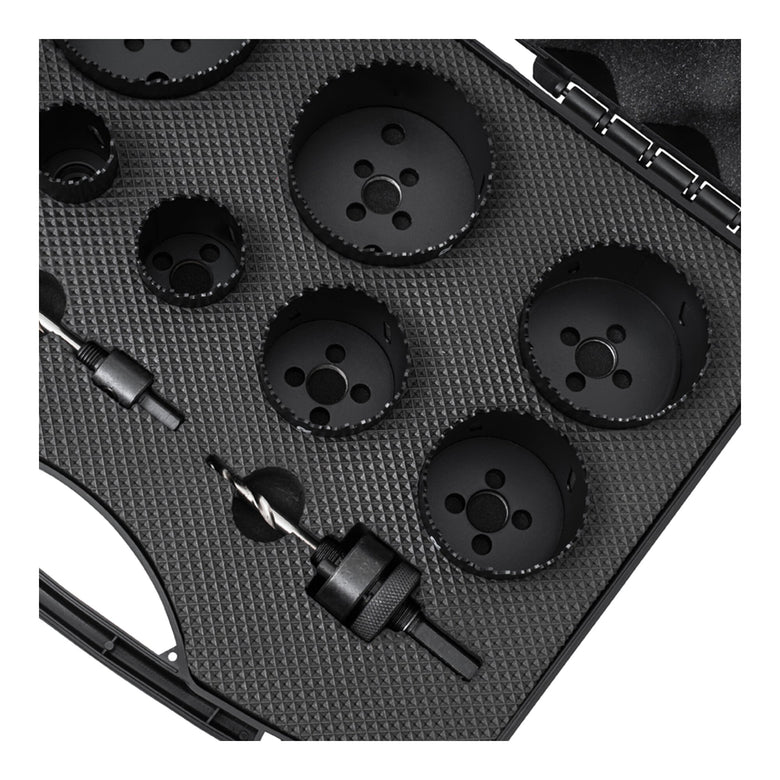 STIER hole saw electrician set HSS-Co8 bimetal 32 40 54 60 68 11-piece 25 76 86