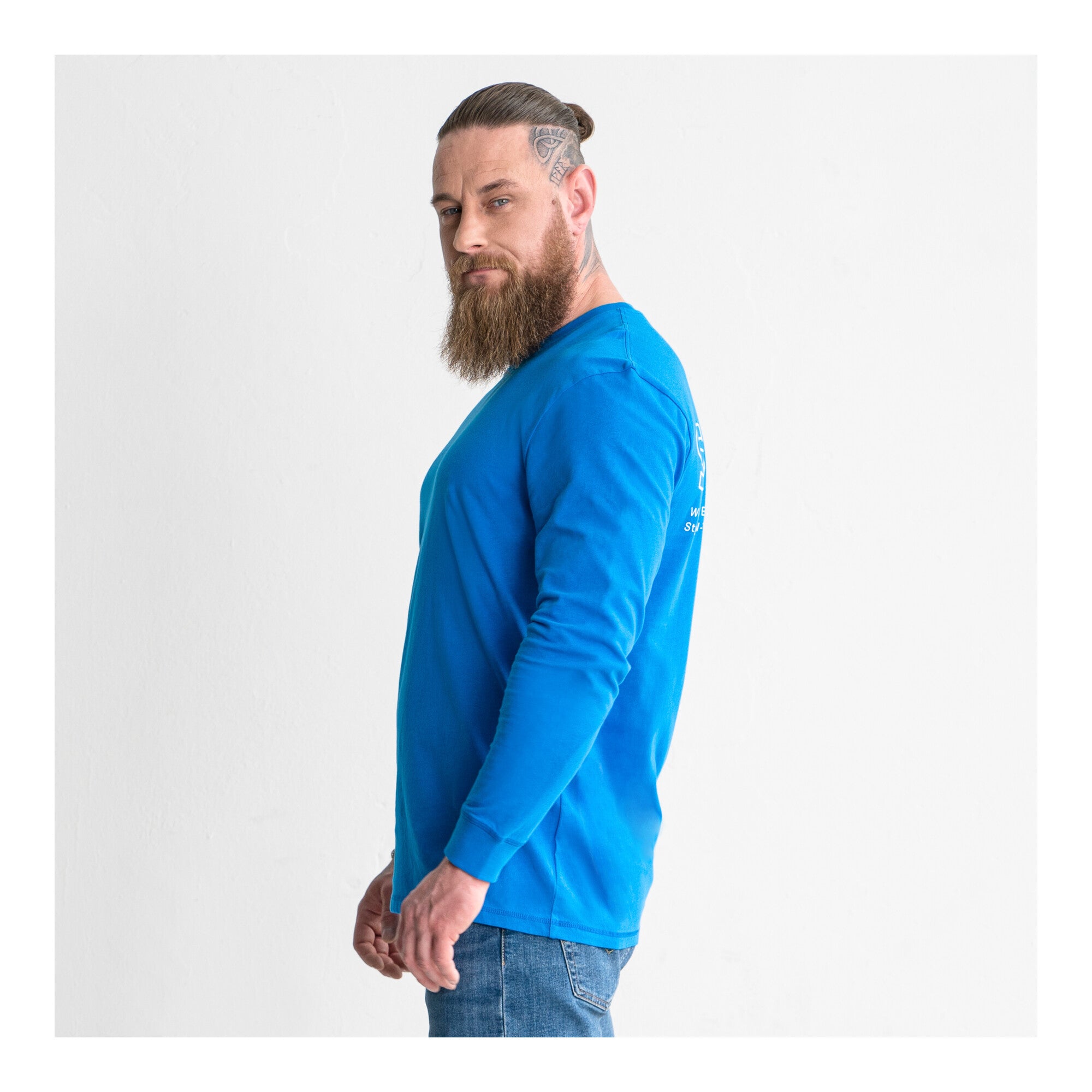 STIER Longsleeve Logo Capsule organic cotton L Indigo Blue