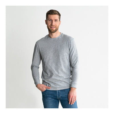 STIER Longsleeve Logo Capsule organic cotton XXL Grey Melange