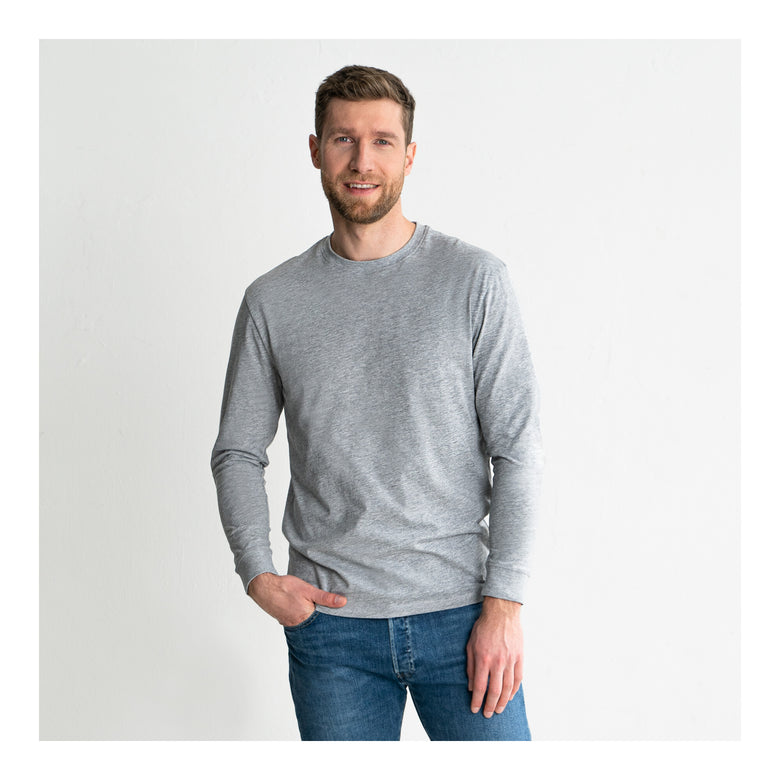 STIER Longsleeve Logo Capsule organic cotton XXL Grey Melange