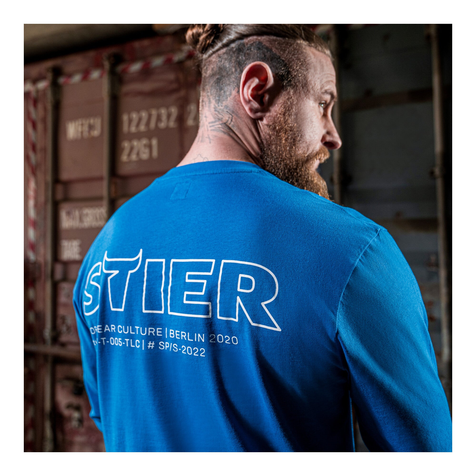 STIER Longsleeve Logo Capsule organic cotton XXL Indigo Blue