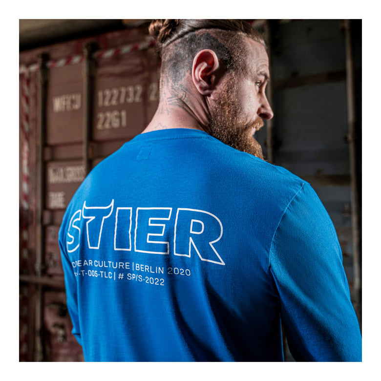 STIER Longsleeve Logo Capsule organic cotton XXL Indigo Blue
