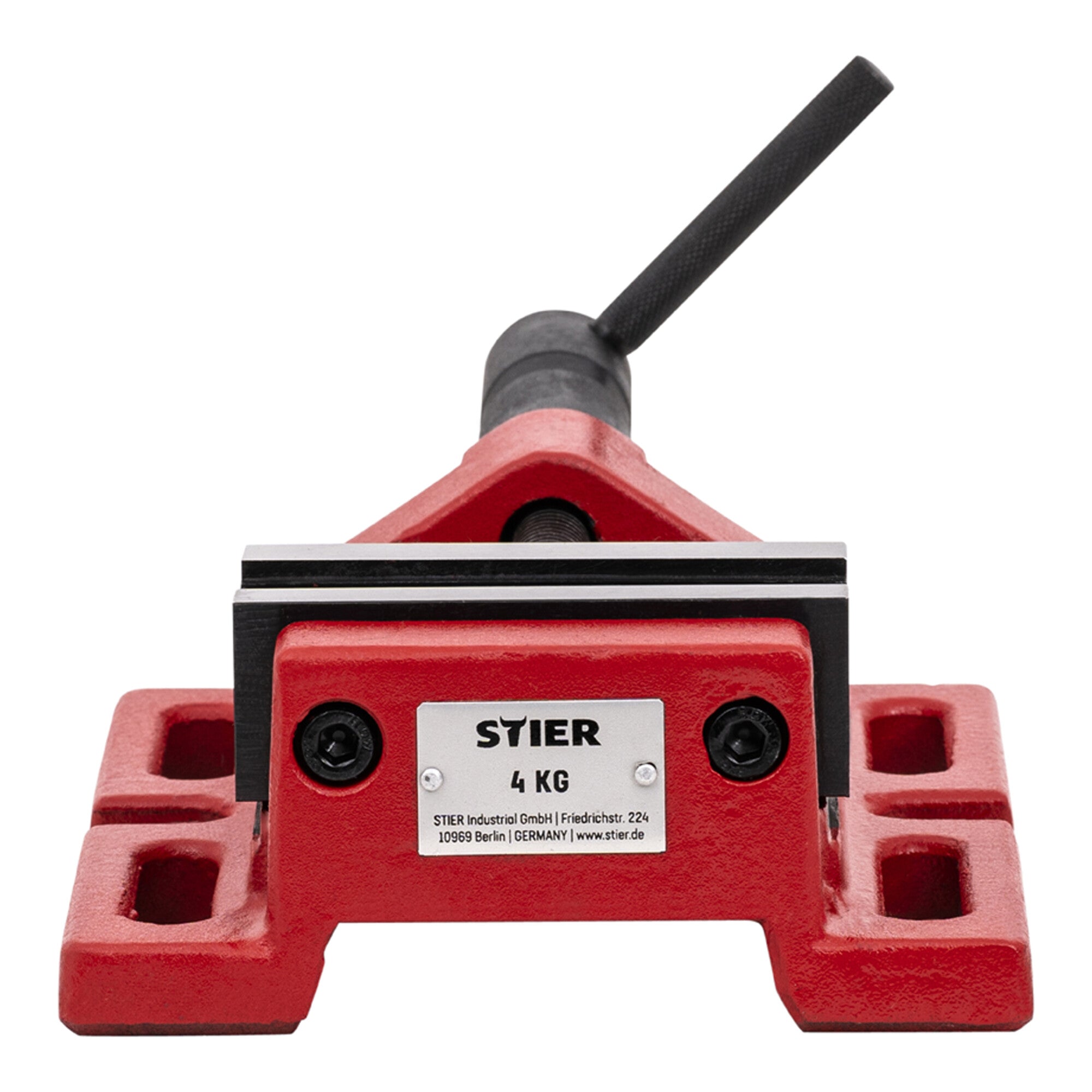 STIER machine vice, jaw width 100-120 mm, clamping width 85-110 mm, V-groove