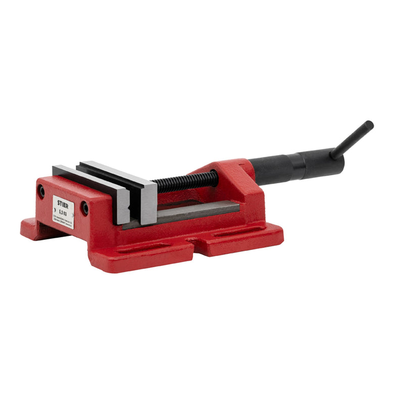 STIER machine vice, jaw width 100-120 mm, clamping width 85-110 mm, V-groove