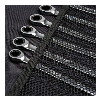 STIER combination ratchet wrench set 12-piece 12H profile chrome-vanadium steel