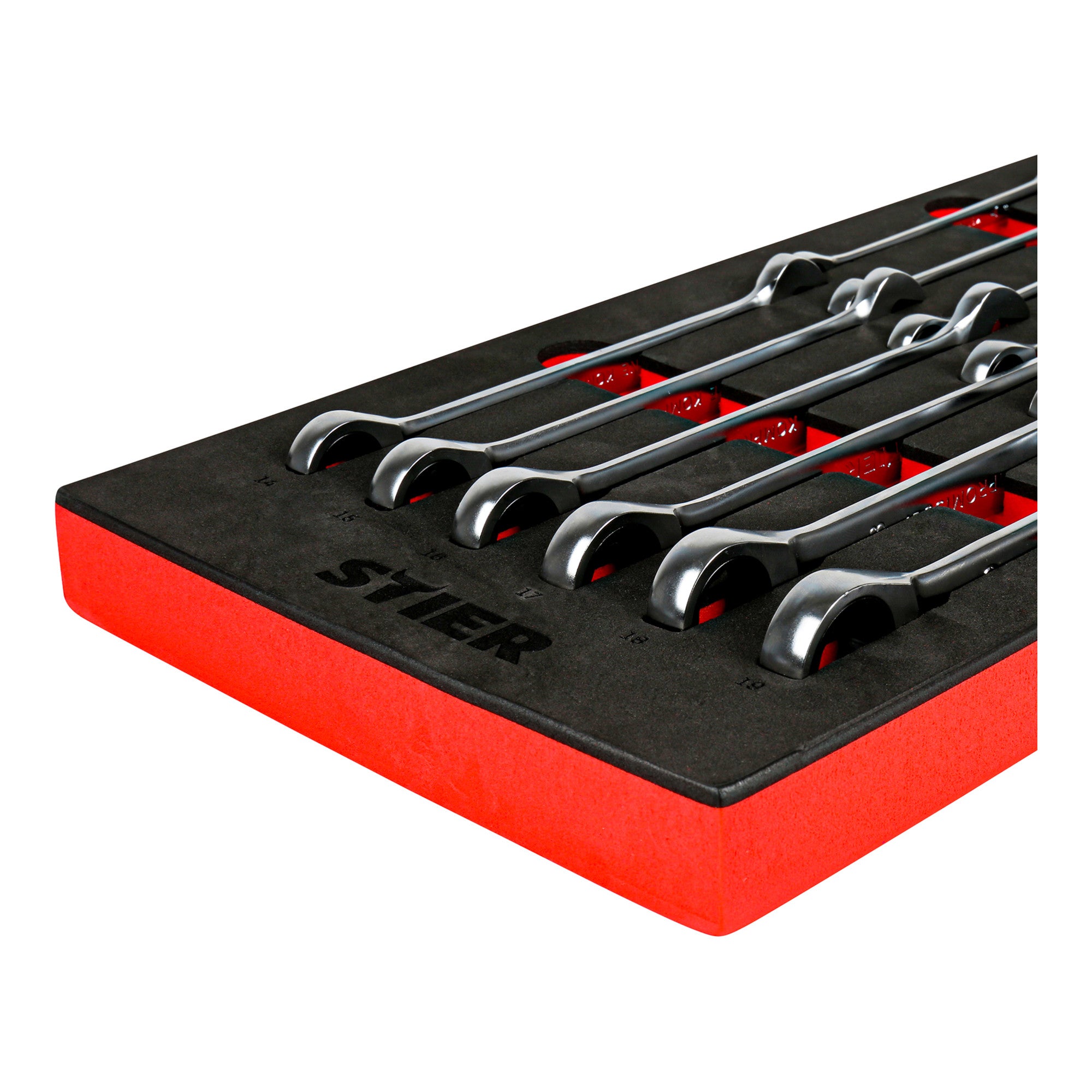 STIER combination ratchet wrench set SW 8 - 19 mm 12-piece made of